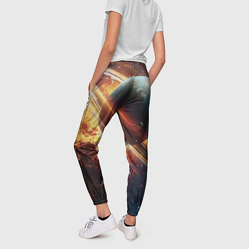 Женские брюки Большая планета / 3D-принт – фото 4