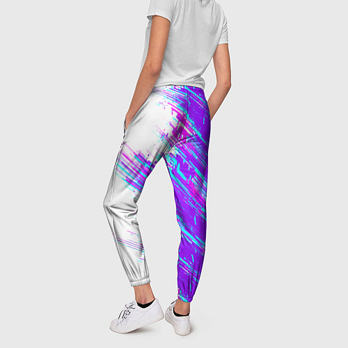 Женские брюки Neon glitch / 3D-принт – фото 4