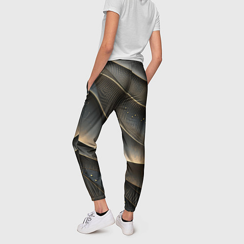 Женские брюки Лакшери текстура с узорами / 3D-принт – фото 4