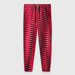 Женские брюки Тёмно-розовый абстрактные полосы