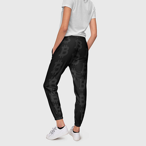Женские брюки Биткоин - символ буквы / 3D-принт – фото 4