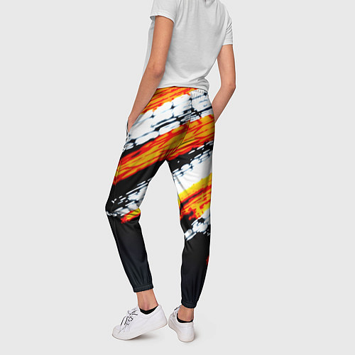Женские брюки RUST краски текстура абстрактная / 3D-принт – фото 4