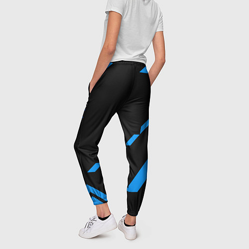 Женские брюки PUBG blue geometry / 3D-принт – фото 4