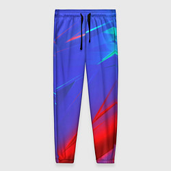 Брюки женские Неоновые полосы геометрия, цвет: 3D-принт