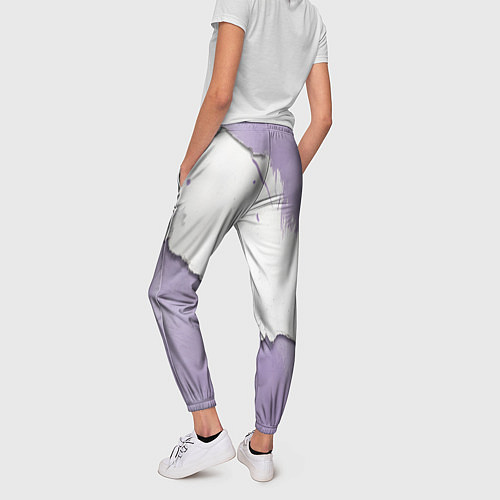 Женские брюки Штукатурка и лавандовая краска / 3D-принт – фото 4