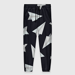 Брюки женские Белый бумажный самолётик - Телеграм, цвет: 3D-принт