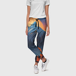 Брюки женские Палатка на берегу озера, цвет: 3D-принт — фото 2