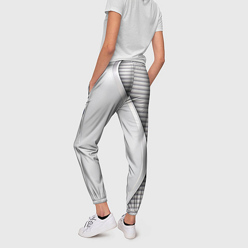 Женские брюки Saab metal texture / 3D-принт – фото 4