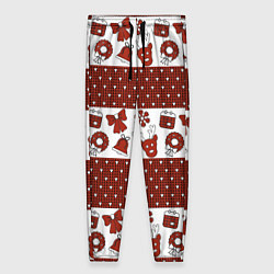 Брюки женские Новогодний паттерн, цвет: 3D-принт