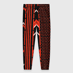 Брюки женские Красные обои на чёрном фоне, цвет: 3D-принт