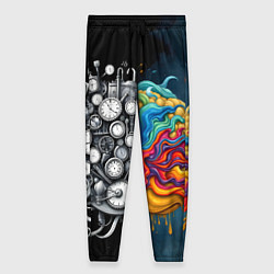 Брюки женские Креативный мозг, цвет: 3D-принт