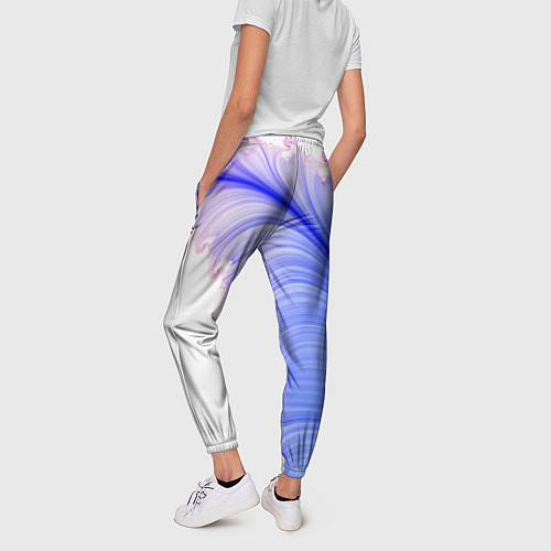 Женские брюки Узоры неон фрактал / 3D-принт – фото 4