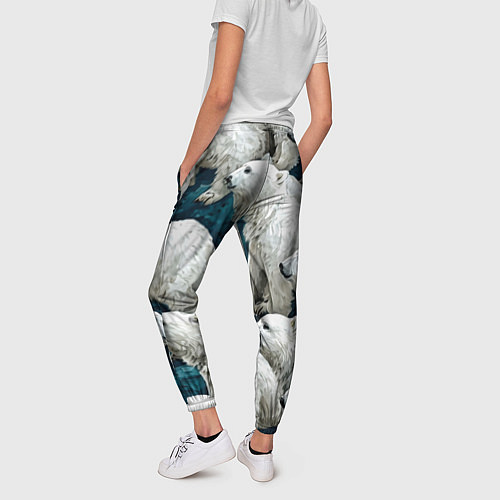 Женские брюки Свора белых медведей / 3D-принт – фото 4