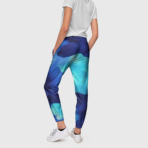 Женские брюки Камуфляж в синих оттенках / 3D-принт – фото 4
