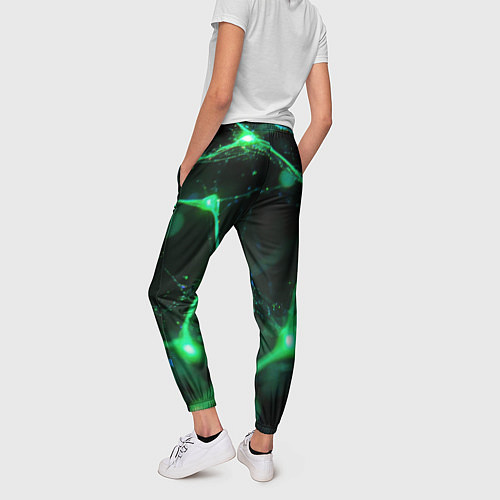 Женские брюки Зеленый нейроны / 3D-принт – фото 4