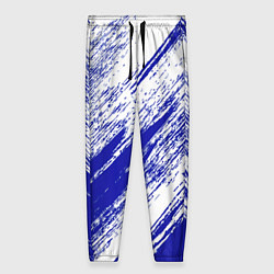 Брюки женские The color is white and blue, цвет: 3D-принт
