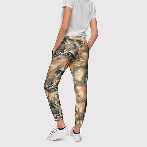 Женские брюки Абстракция - закрученный узор / 3D-принт – фото 4