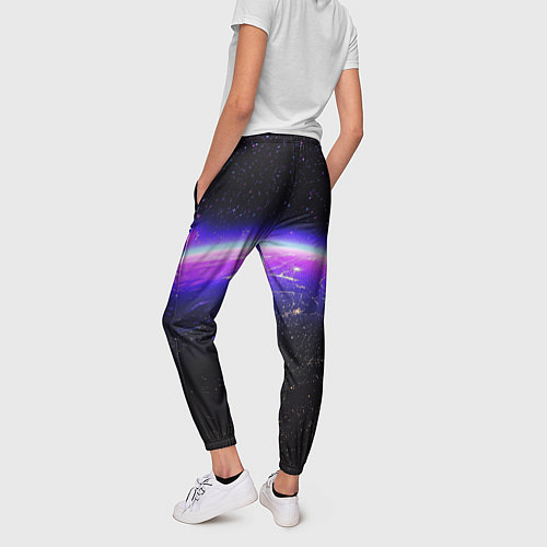 Женские брюки Планета и неоновое свечение / 3D-принт – фото 4