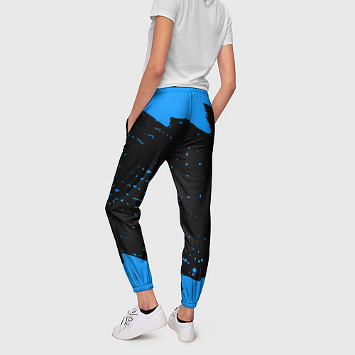 Женские брюки Schalke 04 fc blue color / 3D-принт – фото 4
