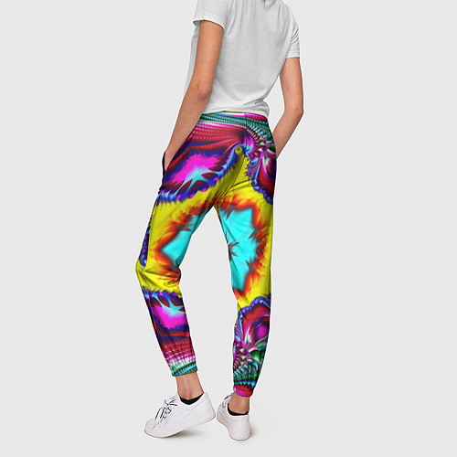 Женские брюки Абстракция узор фракталы / 3D-принт – фото 4