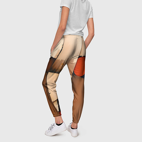 Женские брюки Фрагментированная композиция / 3D-принт – фото 4