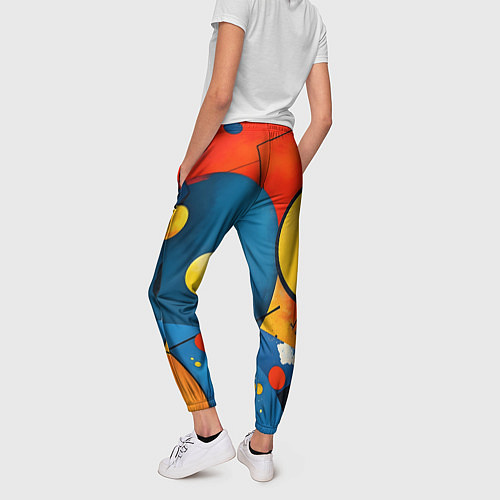 Женские брюки Динамичный красочный паттерн / 3D-принт – фото 4