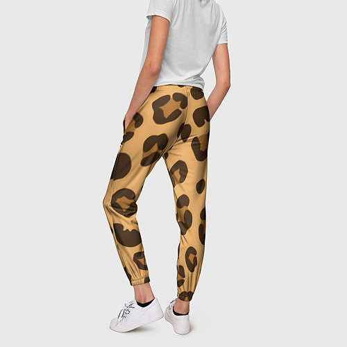 Женские брюки Коричневые пятна леопарда / 3D-принт – фото 4