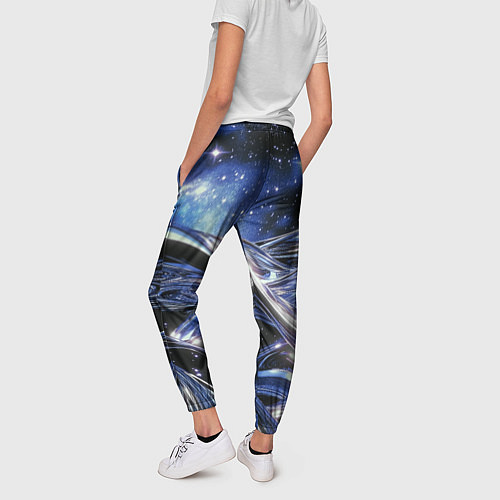 Женские брюки Закрученные линии и звезды - космическая абстракци / 3D-принт – фото 4