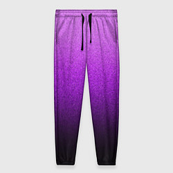 Брюки женские Магический градиент крошка чёрно-фиолетовый, цвет: 3D-принт