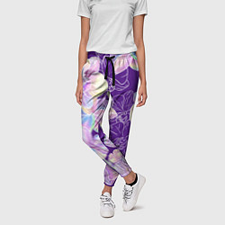 Брюки женские Японские акварельные орхидеи, цвет: 3D-принт — фото 2