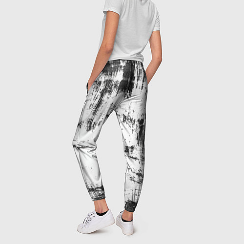 Женские брюки Color black and white / 3D-принт – фото 4