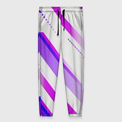 Брюки женские Color white pink, цвет: 3D-принт