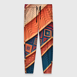 Женские брюки Геометрия в солнечных тонах