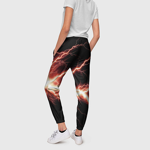 Женские брюки Lightning red / 3D-принт – фото 4