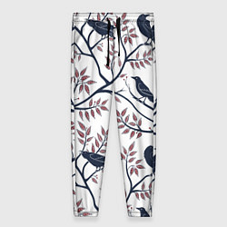 Брюки женские Вороны на ветках, цвет: 3D-принт