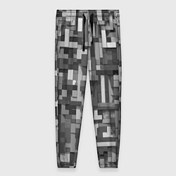 Брюки женские Серый геометричные полоски, цвет: 3D-принт