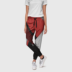 Брюки женские Color black red grey, цвет: 3D-принт — фото 2