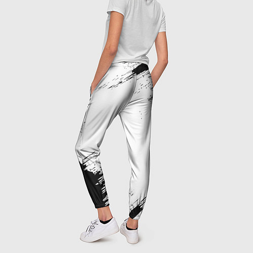 Женские брюки Juventus штрихи красок / 3D-принт – фото 4