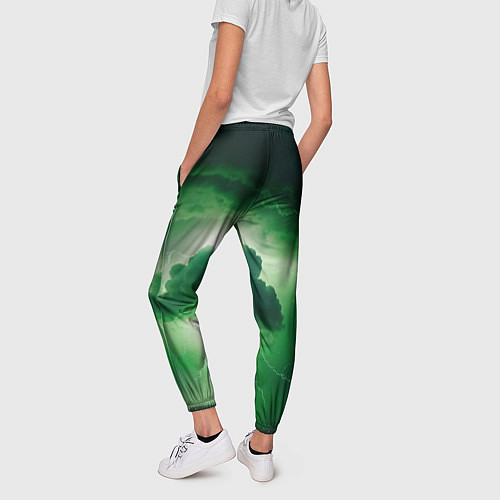 Женские брюки Зелёный гром / 3D-принт – фото 4