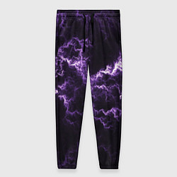 Брюки женские Lightning purple flicker, цвет: 3D-принт
