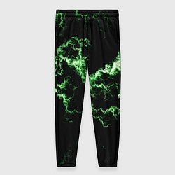 Брюки женские Lightning green glow, цвет: 3D-принт