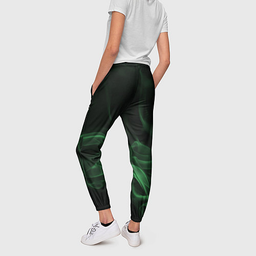 Женские брюки Color smoke green / 3D-принт – фото 4