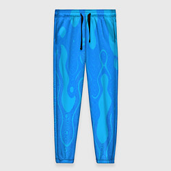 Брюки женские Голубой абстракция вода, цвет: 3D-принт