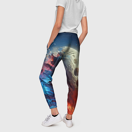 Женские брюки Разрыв космического тела - нейроарт / 3D-принт – фото 4
