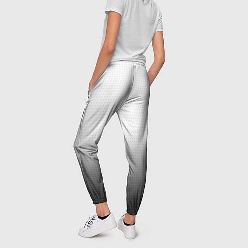 Женские брюки Из белого в чёрный градиент с точками / 3D-принт – фото 4