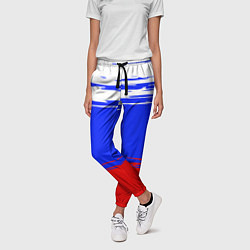 Брюки женские Патриот - флаг, цвет: 3D-принт — фото 2