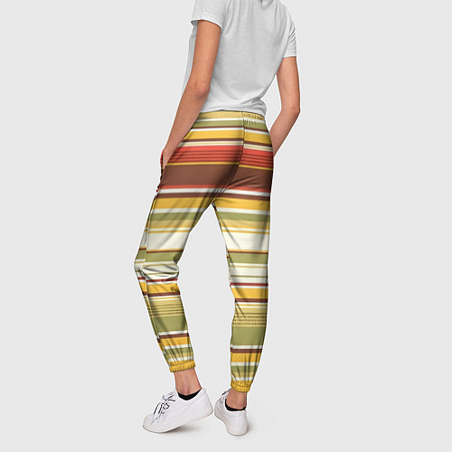 Женские брюки Горизонтальные полосы / 3D-принт – фото 4
