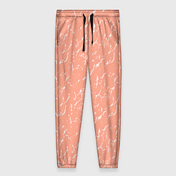 Женские брюки Нежный персиковый текстурный однотонный