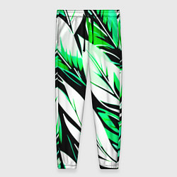 Женские брюки Крупные листья абстракция