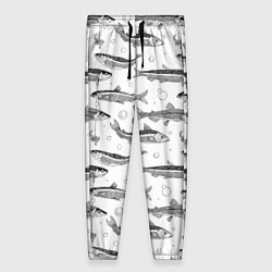 Брюки женские Корюшка паттерн, цвет: 3D-принт
